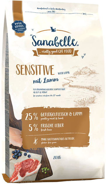 Сухой корм для взрослых кошек Bosch Sanabelle Sensitive (ягнёнок) 2 кг ...