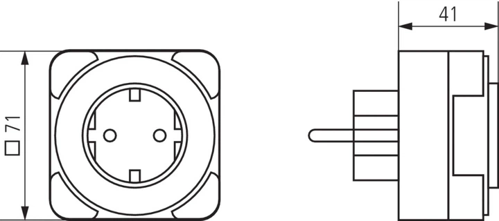 Gniazdo z elektromechanicznym timerem Theben Timer 26 (th0260030) - obraz 2