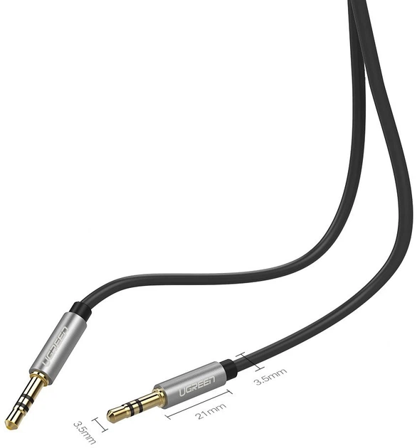 Кабель Ugreen AV119 3.5 мм to 3.5 мм Audio Cable 3 м Black (6957303817368) - зображення 2
