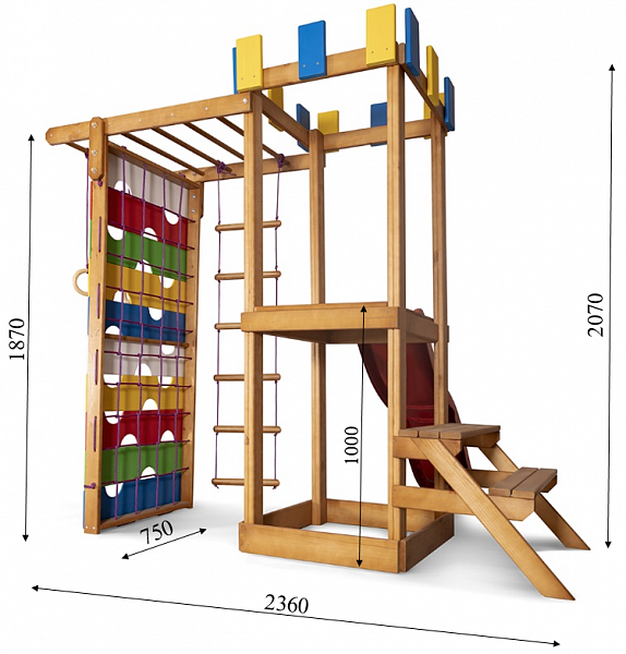 Детский уличный игровой комплекс SportBaby Babyland-26 236х75х210см - изображение 2