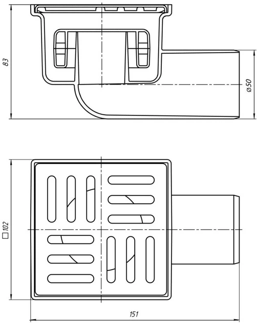 Трап горизонтальный ANI PLAST TQ5102 - изображение 2