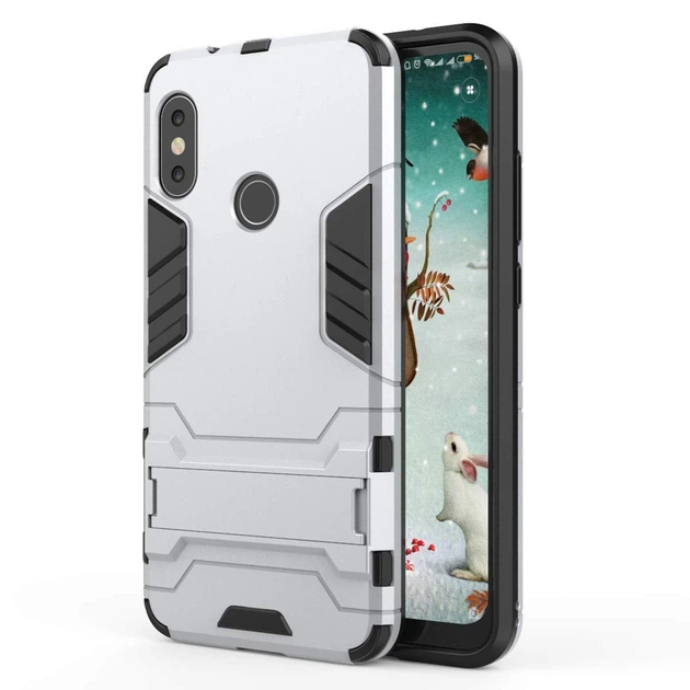 Чохол Iron для Xiaomi Mi A2 Lite / Redmi 6 Pro бампер броньований Silver Без бренду - зображення 2