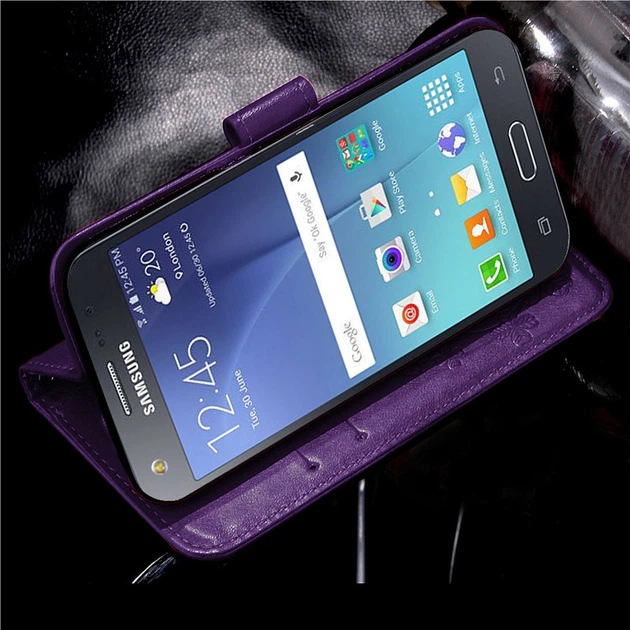 Чехол Clover для Samsung Galaxy J5 2015 J500 J500h книжка фиолетовый - Фото 4 Чехол Clover для Samsung Galaxy J5 2015 J500 J500h книжка фиолетовый - изображение 4