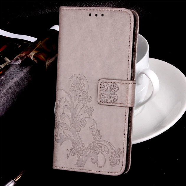 Чехол Clover для Xiaomi Redmi Note 4 / Note 4 Pro книжка кожа PU с визитницей серый - Фото 2 Чехол Clover для Xiaomi Redmi Note 4 / Note 4 Pro книжка кожа PU с визитницей серый - изображение 2