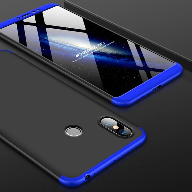 Чохол GKK 360 для Xiaomi Mi Max 3 Бампер оригінальний Black-Blue - зображення 2