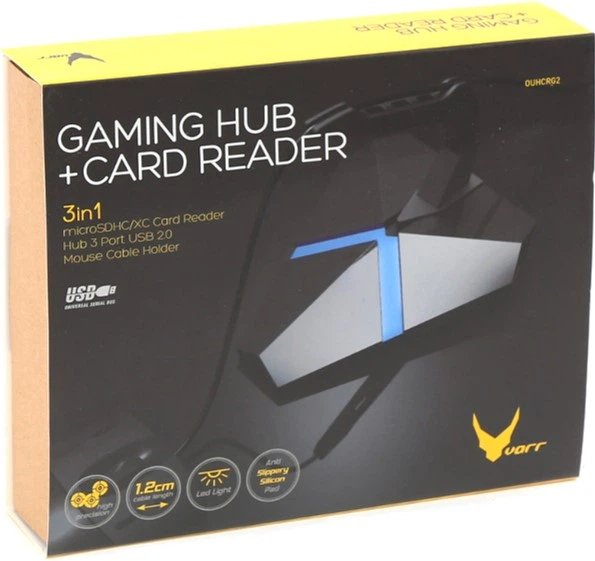 USB-хаб Omega VARR Combo Gaming USB 2.0 3 порти + кардридер (OUHCRG2) - зображення 6
