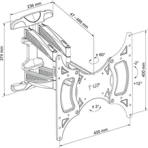 Кронштейн TechniSat Technimount Flex 26-75" (4019588227613) - зображення 2