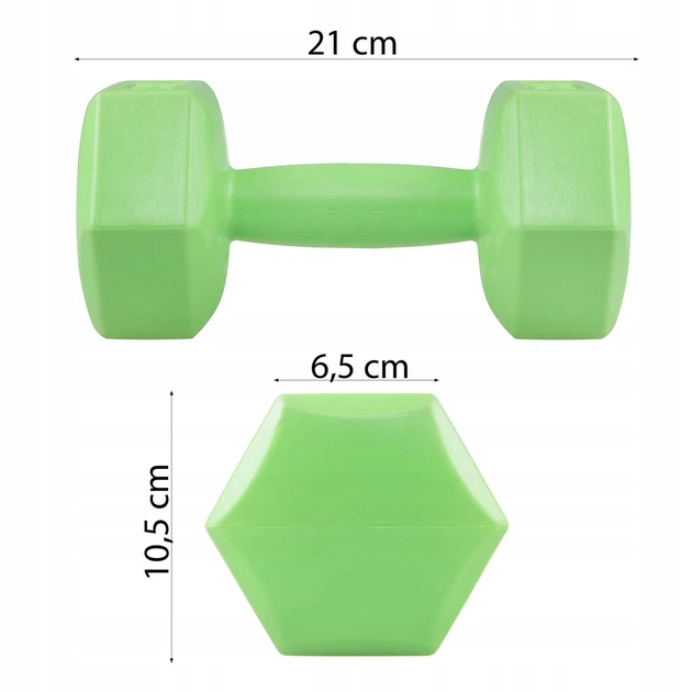 Комплект гантелей Springos Hex 2 x 1.5 кг FA1031 (1663012119) - изображение 2