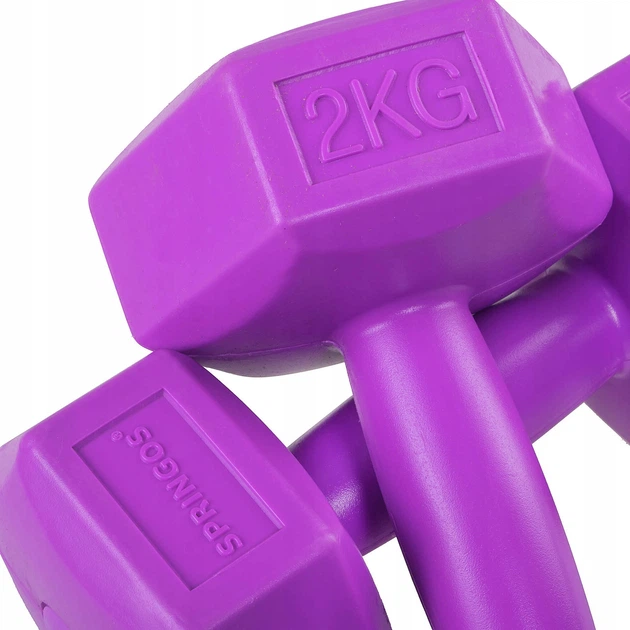 Комплект гантелей Springos Hex 2 x 2 кг FA1032 (1663012120) - изображение 4