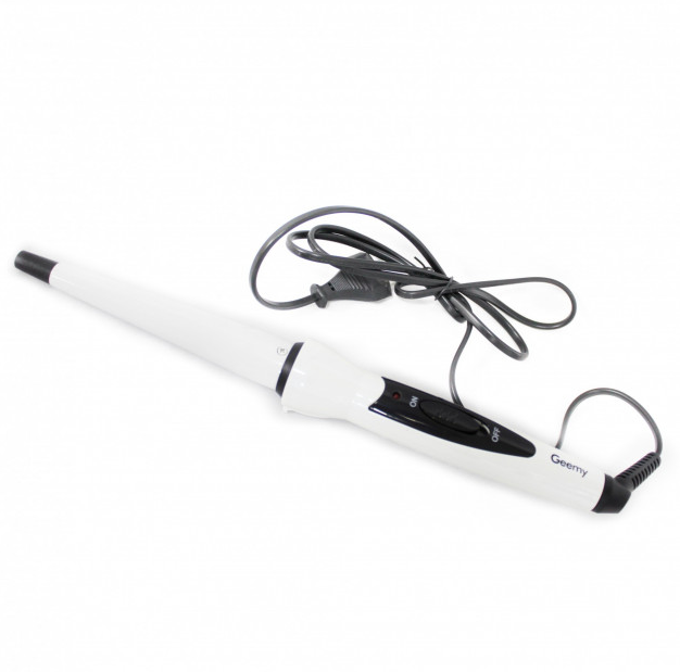 Конусна плойка для волосся з керамічним покриттям Geemy GM-2815 White/Black - зображення 8