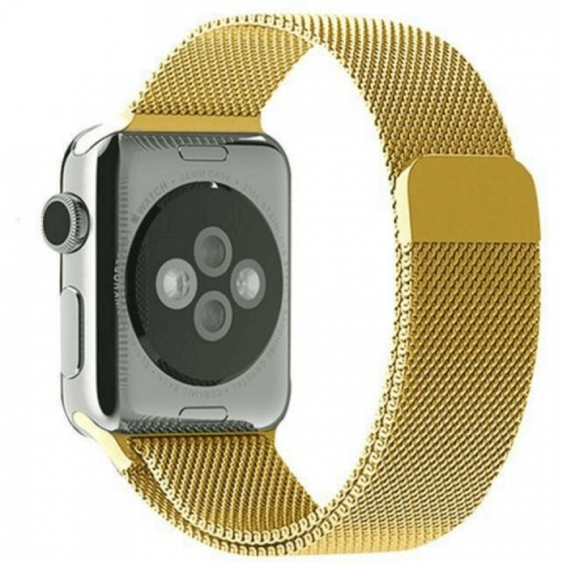 Ремешок Миланская петля GoVern (Milanese Loop) для Apple Watch 38mm/40mm/41mm Gold - изображение 2