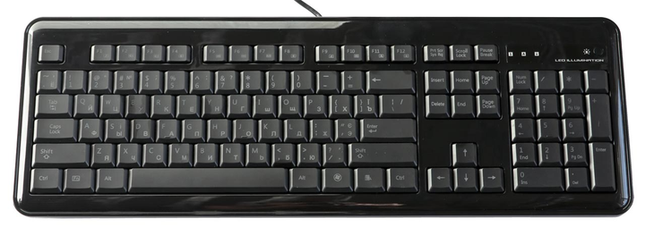 Клавіатура HQ-Tech KB-307F Blue LED, USB з підсвічуванням символів (синя) мультимедійна - зображення 2