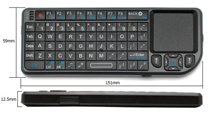 Мини клавиатура беспроводная (для Smart TV/Android) Riitek mini RT-MWK01 EN 2.4G, LED, тачпад, лазерная указка, английская раскладка - изображение 8