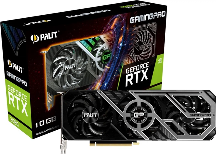 Видеокарта Palit PCI-Ex GeForce RTX 3080 GamingPro 10GB GDDR6X