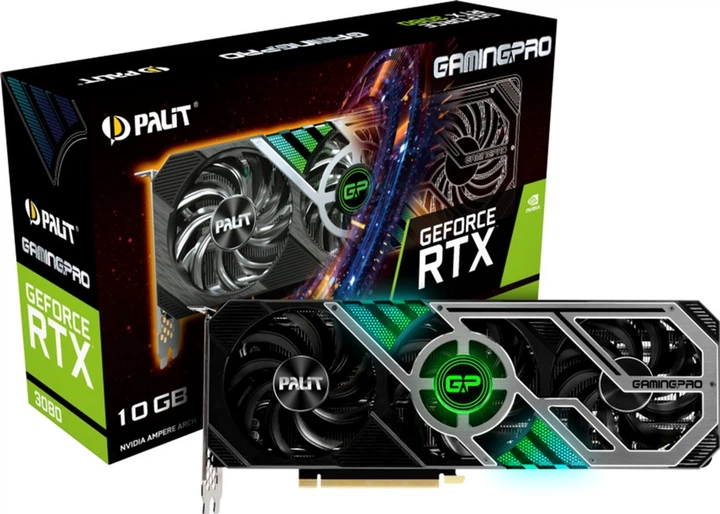 Видеокарта Palit PCI-Ex GeForce RTX 3080 GamingPro 10GB GDDR6X