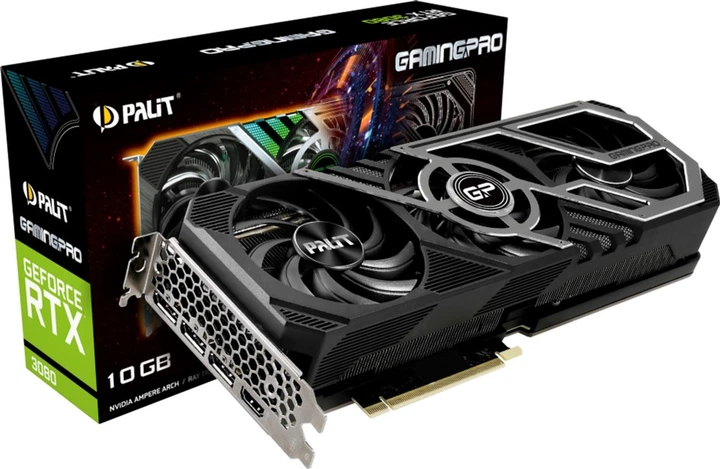 Видеокарта Palit PCI-Ex GeForce RTX 3080 GamingPro 10GB GDDR6X