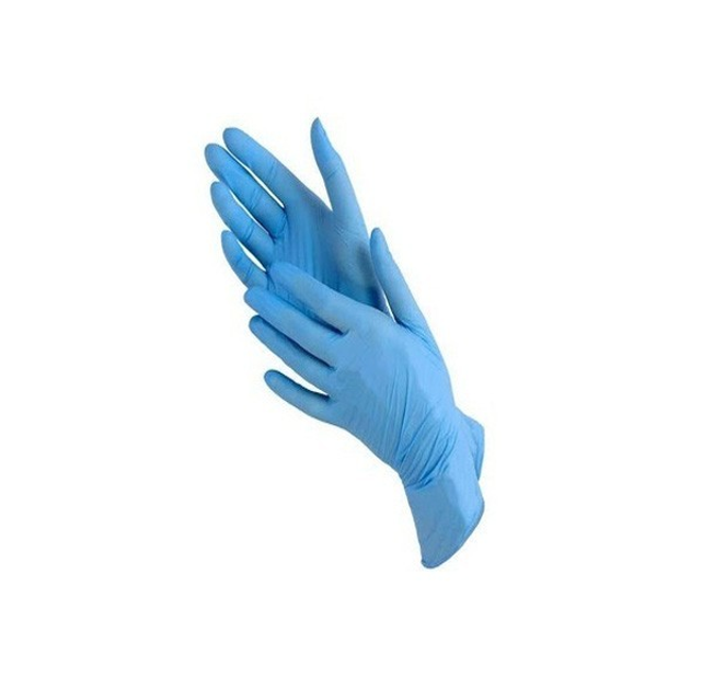 Перчатки нитриловые Medicom SafeTouch® Advanced Slim Blue размер М (100 шт) - изображение 1