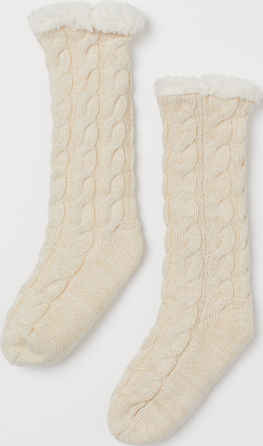 Носки H&M 304778wt One Size Кремовые блестки (PS2030000017089) – в ...