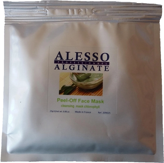 Альгинатная маска для лица Alesso с Хлорофиллом очищающая 25 г (3273629209179) 