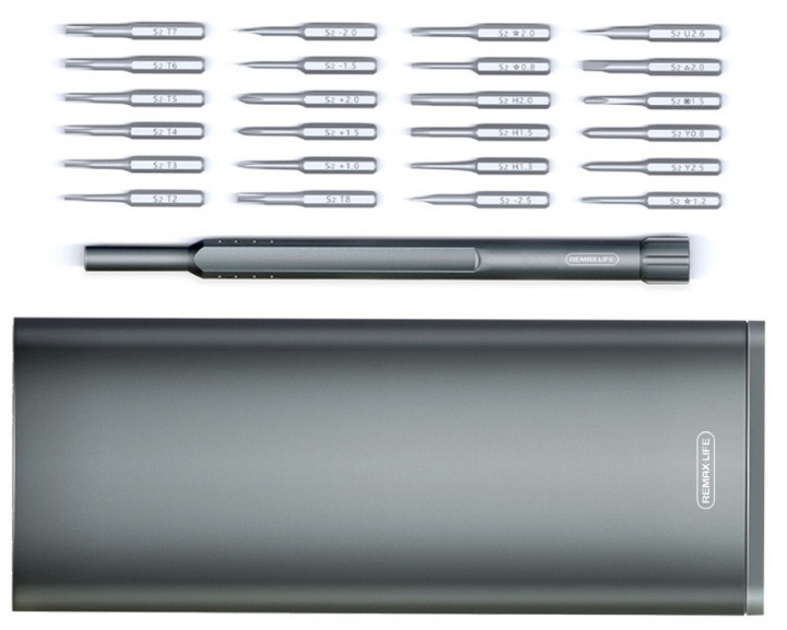 Отвертка с набором насадок Remax Screwdriver Kit RL-LF12 Grey - изображение 1