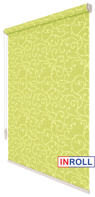 Ролета тканинна INROLL Есо-Mini 100х165 см Akant Салатовий 2257 - зображення 2