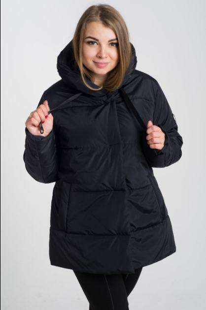 Куртка женская демисезонная больших размеров MODA 00057 4XL (56) Черный ...