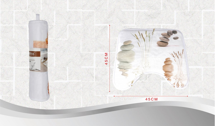 Коврик в ванную комнату антискользящий хлопковый 45х45 см Bathlux Stone ...