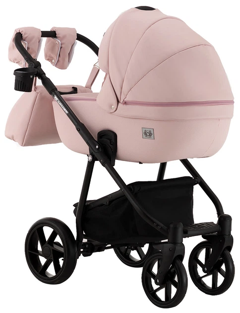 Коляска 2 в 1 Adamex Hybryd Plus кожа 100% BR331 розовый (пудра) - изображение 4