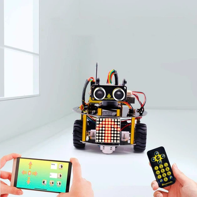 Подвижный робот черепаха Keyestudio Smart Turtle Robot V3.0 для Arduino - Фото 5 Подвижный робот черепаха Keyestudio Smart Turtle Robot V3.0 для Arduino - изображение 5