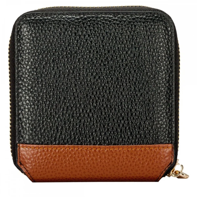 Маленький чорний жіночий гаманець Smith & Canova 26803 BLK-TAN Althorp - зображення 2