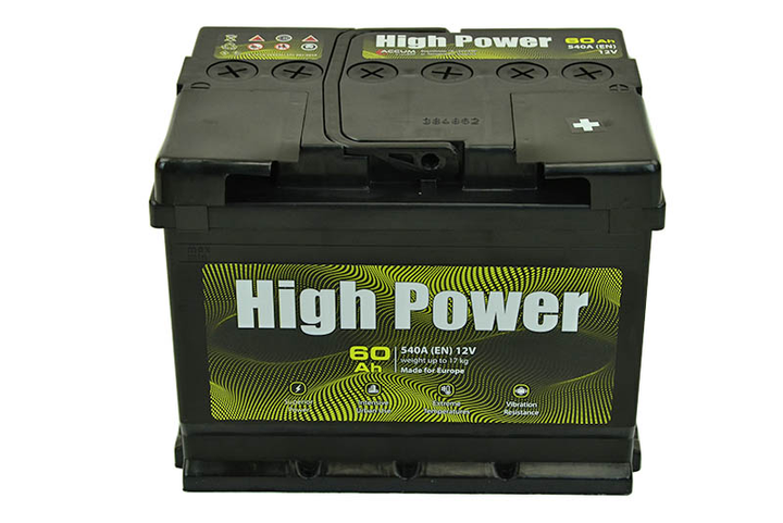 Автомобильный аккумулятор High Power 60 Ач пуск 540А (0) (EU) - изображение 1