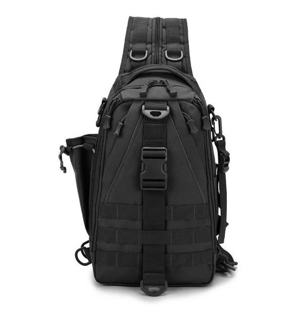Рюкзак сумка (месенджер) тактична військова штурмова Oxford 600D 12 л Black (T0454) - зображення 2