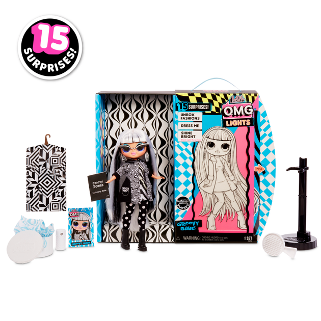 Ігровий набір з лялькою LOL OMG Lights Groovy (MGA Entertainment, США) ЛОЛ Сюрпрайз світиться лялька Груви (565154) - Фото 6 Ігровий набір з лялькою LOL OMG Lights Groovy (MGA Entertainment, США) ЛОЛ Сюрпрайз світиться лялька Груви (565154) - зображення 6