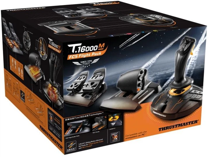 Джойстик Thrustmaster T.16000M FC Flight Pack Black/Orange (2960782) - зображення 3