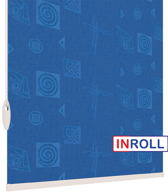 Ролета тканинна INROLL Есо-Mini 80х165 см Ikea Синій 1804 - зображення 4