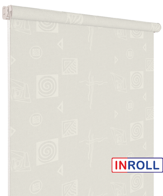 Ролета тканинна INROLL Есо-Mini 82,5х165 см Ikea Молочний 1800 - зображення 3