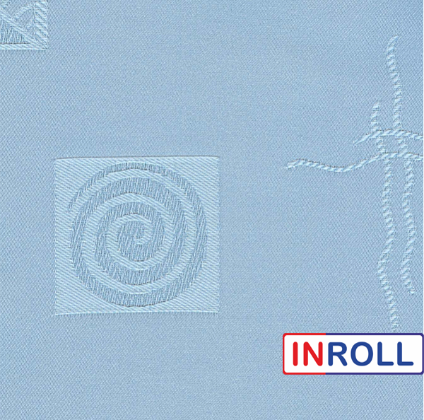 Ролета тканинна INROLL Есо-Mini 110х165 см Ikea Блакитний 1802 - зображення 5