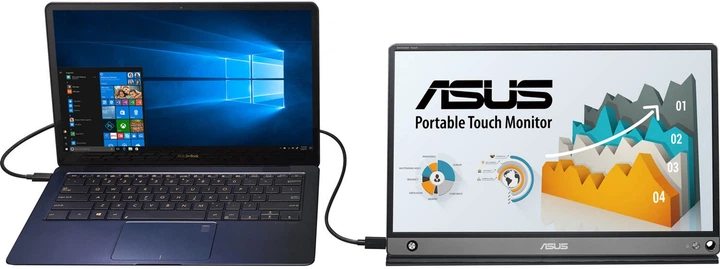 Монітор 15.6" Asus ZenScreen Touch MB16AMT (90LM04S0-B01170) 0) IPS сенсорний / USB-C / micro-HDMI / Вбудований акумулятор на 4 години автономної роботи - зображення 5