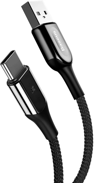 Кабель Baseus X-type Light Cable for Type-C 3A 1.0 м Black (CATXD-A01) - Фото 1 Кабель Baseus X-type Light Cable for Type-C 3A 1.0 м Black (CATXD-A01) - изображение 1