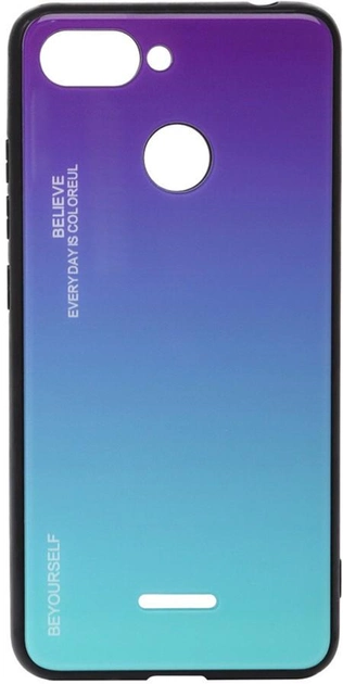 Акція на Панель BeCover Gradient Glass для Xiaomi Redmi 6/6A Purple-Blue від Rozetka