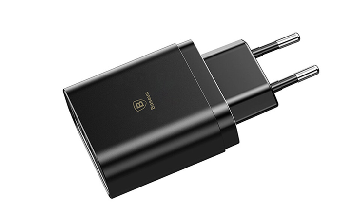 Адаптер мережевий BASEUS Mirror Lake Display 3 USB 3.4 A Black - Фото 2 Адаптер мережевий BASEUS Mirror Lake Display 3 USB 3.4 A Black - зображення 2