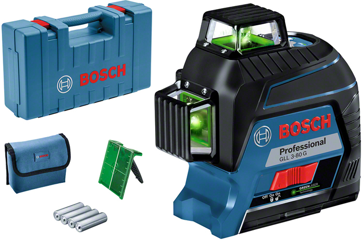 Лінійний лазерний нівелір Bosch Professional GLL 3-80 G (0601063Y00) - зображення 2