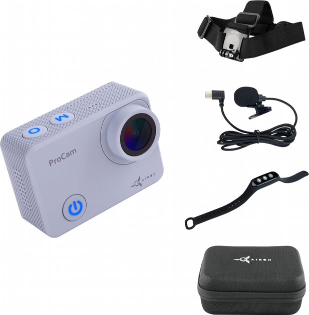 Видеокамера AirOn ProCam 7 Touch Grey набор блогера с аксессуарами для ...