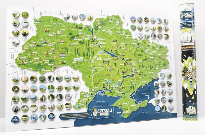 Скретч карта отметок путешествий по Украине My Map Ukraine карта путешественника украинский язык - изображение 8