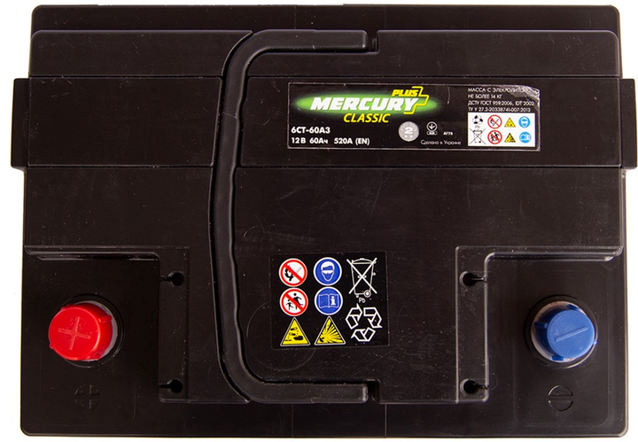 Автомобильный аккумулятор Mercury Classic Plus 60А (+/-) (520EN) (P47278) - изображение 2