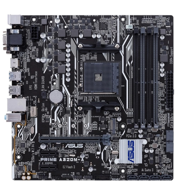 Материнская плата AM4 (A320) Asus PRIME A320M-K, A320, 2xDDR4, Int ...