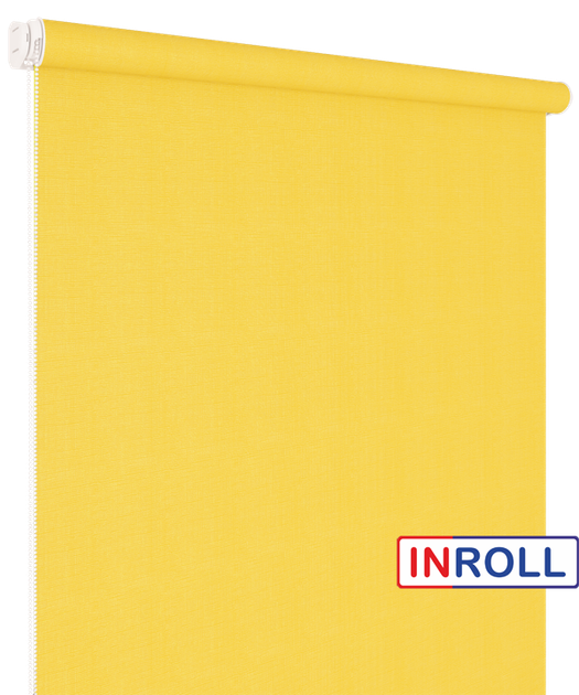 Ролета тканевая INROLL Есо-Mini 52,5х185 см Camila Лимонный A607 - изображение 3