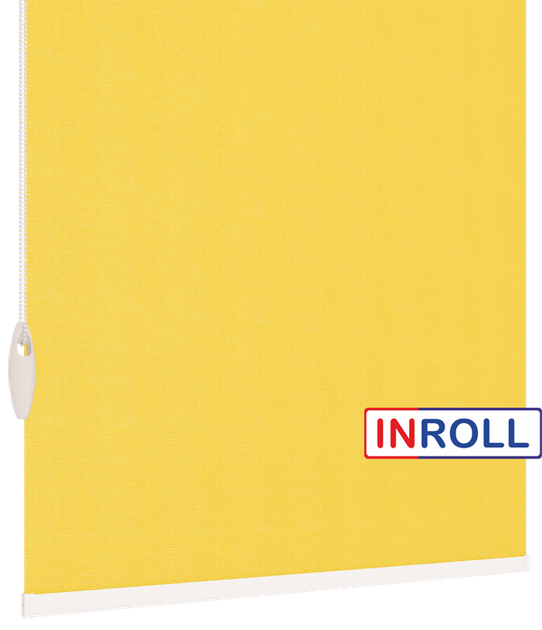 Ролета тканевая INROLL Есо-Mini 52,5х185 см Camila Лимонный A607 - изображение 4
