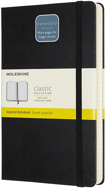 Записная книга Moleskine Classic Expanded 13 х 21 см 400 страниц в клетку Чёрная (8058647628011) - изображение 6