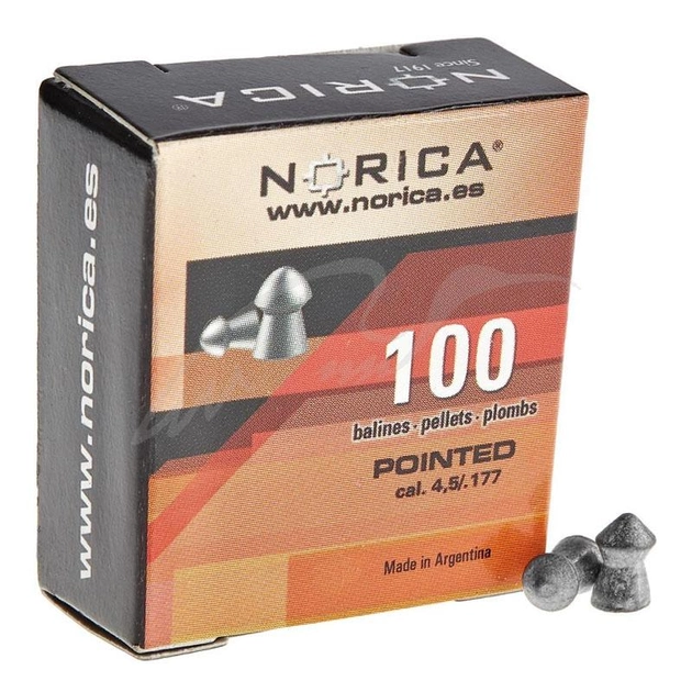 Кулі для пневматики Norica Pointed (4.5 мм, 0,56 м, 100шт) - зображення 1